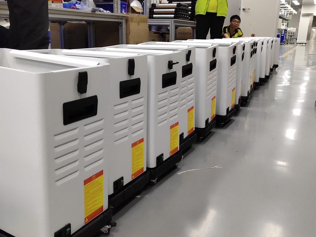 Equipment assembly row